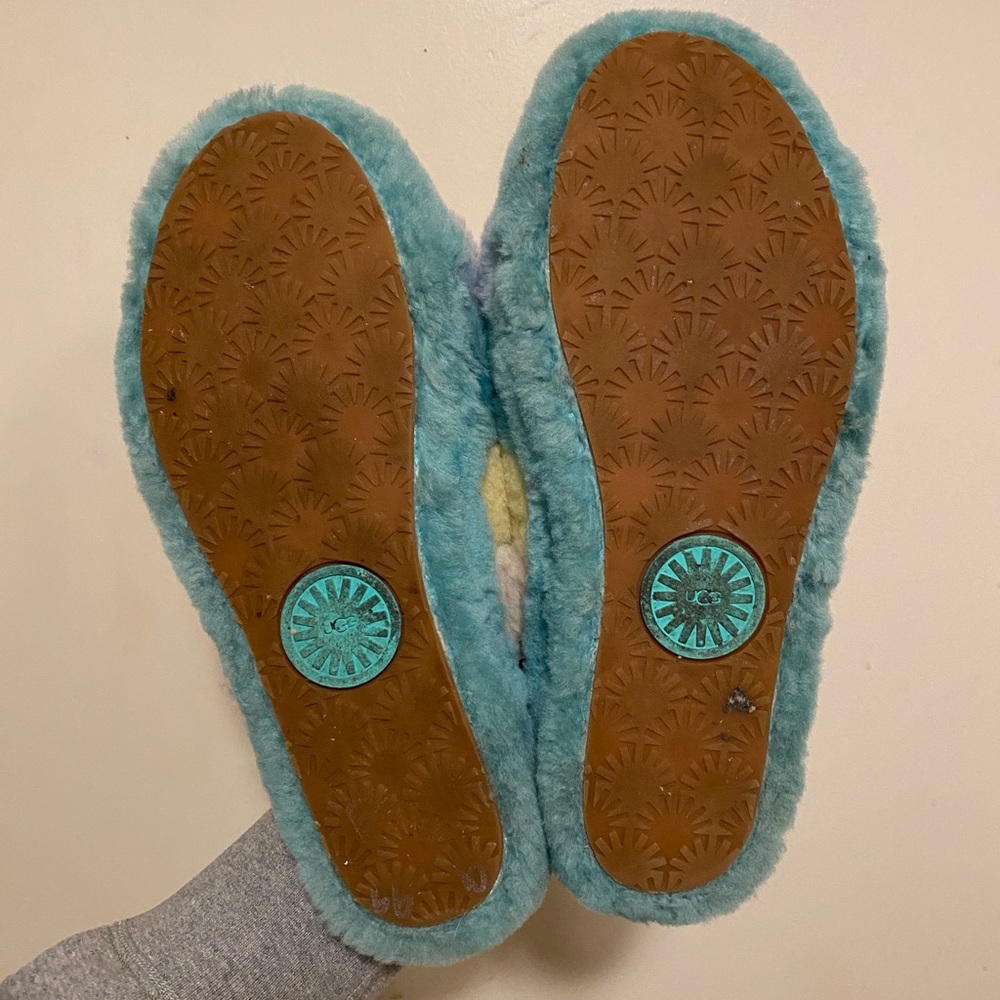 Ugg Fluff Yeah Green Fur Sheep Slides Slipper San… - image 2